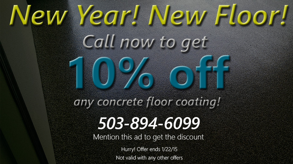 New Year Special! 10% OFF Any Concrete Floor Coating