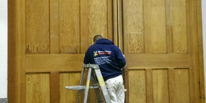 We restored these large doors at Domaine Drouhin Winery